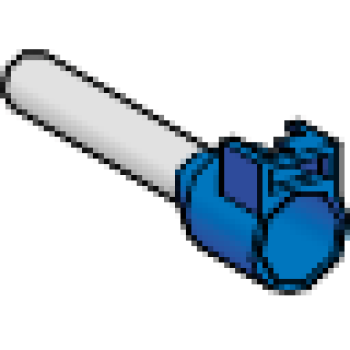  Embout E moyen 16mm� bleu DIN 