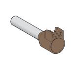  Embout E moyen 25mm noir NF 