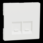  Enjo simple RJ45x2 blanc mat 