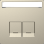  Enjo �tiquette RJ45x2 sable 