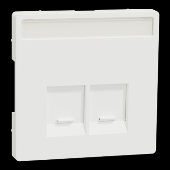  Enjo �tiquette RJ45x2 b.mat 