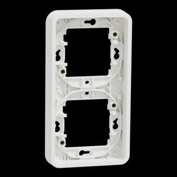  Cadre 2P blanc vertic encastr� 
