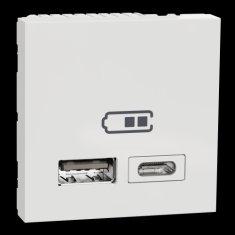  Chargeur USB double 2.4A blanc 