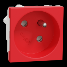 Prise 2P+T FR 45� rapide Rouge 