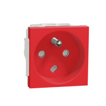  Prise 2P+T FR 90� vis d�tr Rou 