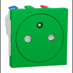  Prise 2P+T FR 90� aff rap Vert 