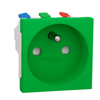  Prise 2P+T FR 90� rapide Vert 