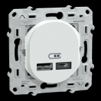  Chargeur USB A+C 12W Blanc 