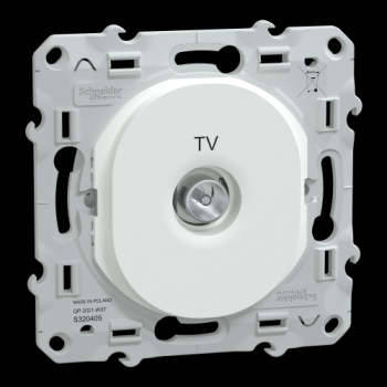  Prise TV simple blanc 