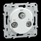  PRISE TV-R-SAT Blanc 
