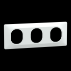  Plaque 3 post Horiz 71mm Blanc 