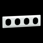  Plaque 4 post Horiz 71mm Blanc 