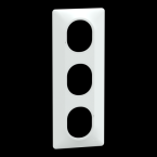  Plaque 3 post Vert 71mm Blanc 