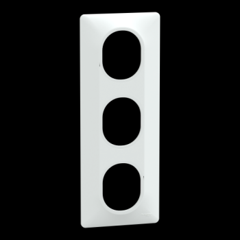  Plaque 3 post Vert 71mm Blanc 