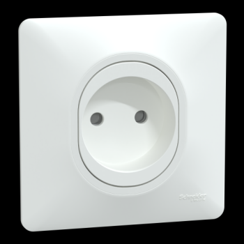  Prise R�no 2P Blanc griffe plq 