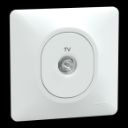  Prise TV Blanc griffes plaque 