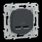 Chargeur USB A+A 10,5W Anth 