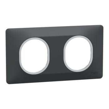  Plaque 2 post Hor 71 mm Ant Ag 
