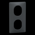  Plaque 2 postes Vert 71mm Anth 
