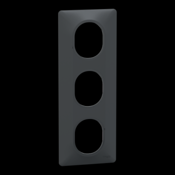  Plaque 3 postes Vert 71mm Anth 