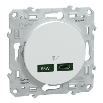  O2011 Chargeur USB C 65W Blanc 