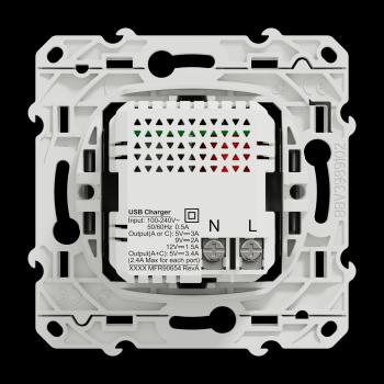  Prise USB type A+C rapide alu 