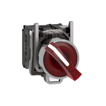  BOUTON TOURNANT LUMINEUX ROUGE 