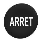  capsule BP flush 'ARRET' noir 