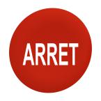  capsule BP flush 'ARRET' rouge 