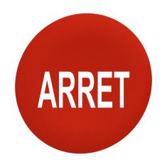  capsule BP flush 'ARRET' rouge 