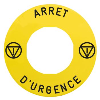 ETIQUETTE JAUNE ARRET D U 