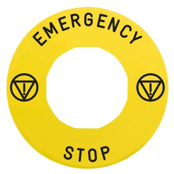  ETIQUETTE JAUNE EMERGENCY 
