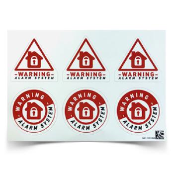  Lot de 6 autocollants alarme 