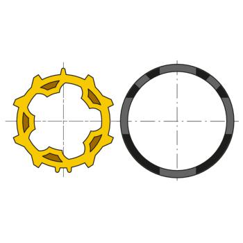 Roue jaune+couronne d50 zf 54 