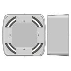  Botier inteo saillie gris x10 
