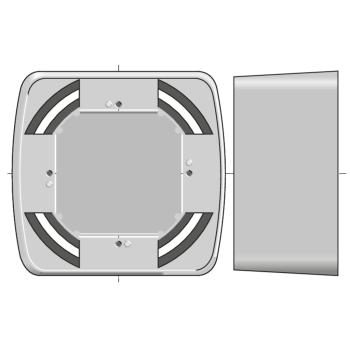  Botier inteo saillie gris x10 