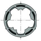  Roue �50 tube rond D50, clip d 