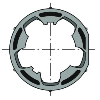  Roue �50 tube rond D50, clip d 