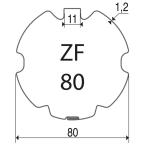  Roue+couronne lt60 - zf80 x1 