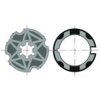  Roue et couronne ZF45 pour dia 