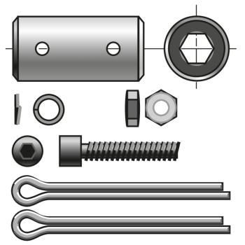  Manchon hexa 7mm/carr 8mm (zf 