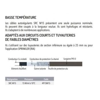  Cable autorgulant SRC M15 AU 