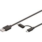  CORD USB2->TYPE C+MICRO USB 1M 