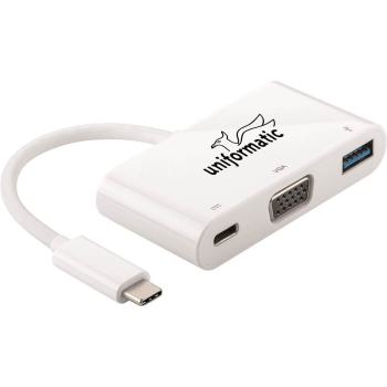  ADAPT. TYPE C->VGA+USB3+TYPEC 