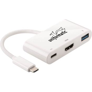  ADAPT. TYPE C->HDMI+USB3+TYPEC 