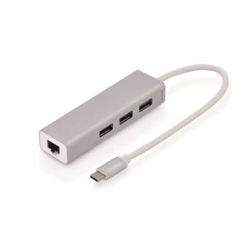  CONVERT TYPE C->RJ45+ HUB USB3 