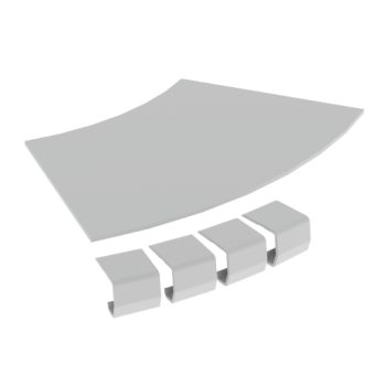  Couvercle coude plat 45 L200 