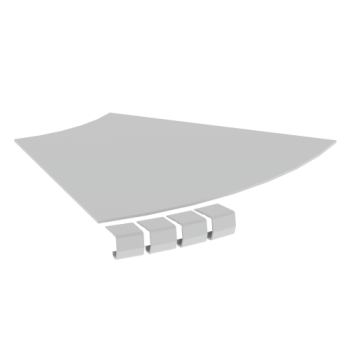  Couvercle coude plat 45 L400 