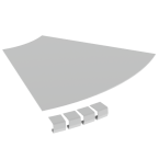  Couvercle coude plat 45 L500 