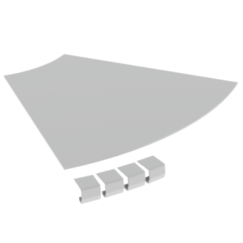  Couvercle coude plat 45 L500 